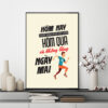 Mẫu Tranh Slogan: Hôm nay nhất định phải tốt hơn hôm qua và không bằng ngày mai