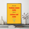 Mẫu Tranh Slogan: Làm việc thông minh hơn thay vì chăm chỉ hơn