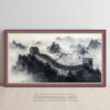 Mẫu tranh treo tường màu đen trắng đẹp hình ảnh dãy Vạn lý trường thành