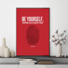 Mẫu tranh slogan tiếng Anh: Be yourself, everyone else is already taken