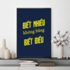 Mẫu tranh slogan: Biết nhiều không bằng biết điều