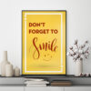 Mẫu tranh slogan tiếng Anh: Don’t Forget To Smile