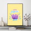 Mẫu tranh slogan tiếng Anh: Everything begins with an idea be creative
