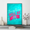Mẫu tranh slogan tiếng Anh: Everything will be ok