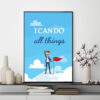 Mẫu tranh slogan tiếng Anh: I can do all things