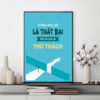 Mẫu tranh slogan: Không bao giờ là thất bại tất cả chỉ là thử thách