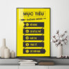 Mẫu tranh slogan: Mục tiêu thông minh: rõ ràng, có số cụ thể, khả thi, thực tế, có thời hạn
