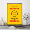 Mẫu tranh slogan: Muốn đi tới mục tiêu lớn phải bắt đầu từ mục tiêu nhỏ
