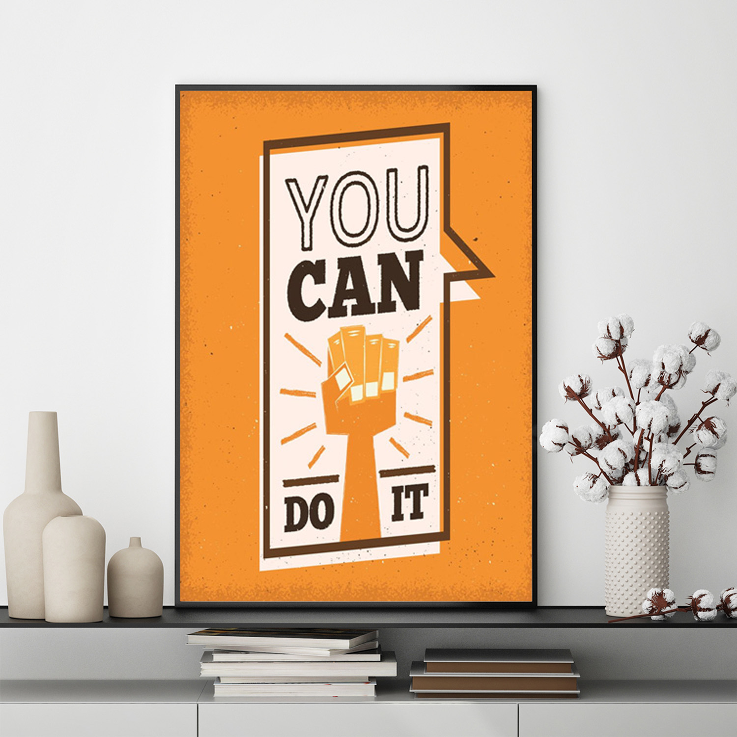 Mẫu tranh slogan tiếng Anh: You Can Do It
