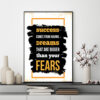 Mẫu tranh slogan tiếng Anh: Success comes from having dreams that are bigger than your fears