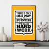 Mẫu tranh slogan tiếng Anh: There is only one way to success, it’s called hard work