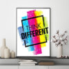 Mẫu tranh slogan tiếng Anh: Think Different