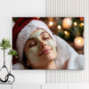 Mẫu tranh spa đẹp hình ảnh cô gái đẹp bôi kem dưỡng da mặt
