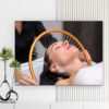 Mẫu tranh spa đẹp hình ảnh cô gái đẹp nằm gội đầu thư giãn