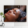 Mẫu tranh spa đẹp hình ảnh gội đầu thư giãn
