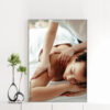 Mẫu tranh spa khổ đứng đẹp hình ảnh xoa bóp massage vai cho nữ khách hàng