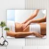 Mẫu tranh spa đẹp hình ảnh xoa bóp massage vùng bụng cho nữ khách hàng