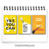 Bộ tranh slogan tiếng Anh: Yes You Can. Think big, start small, move fast. Difficult roads often laed to beautiful destinations
