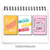 Bộ tranh slogan tiếng Anh: Love yourself more. Don’t talk just act, don’t say just show, don’t promise just prove. Every day is good day