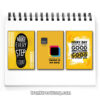 Bộ tranh slogan tiếng Anh: Make every step count. Don’t think outside the box, think like there is no box. Every day may not be good but there is something good in every day