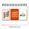 Bộ tranh slogan tiếng Anh: Do the thing you think you can’t do. Small Steps Everyday. I can do it!